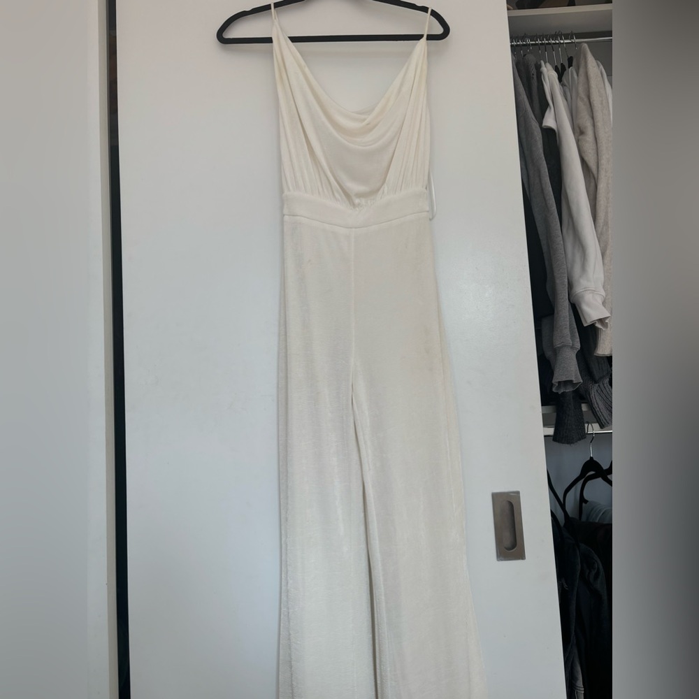 Revolve white jumpsuit.